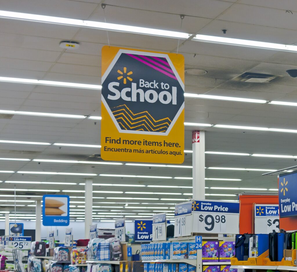 Back to School sale at Walmart in Newburgh, N.Y. Source: Wiki
