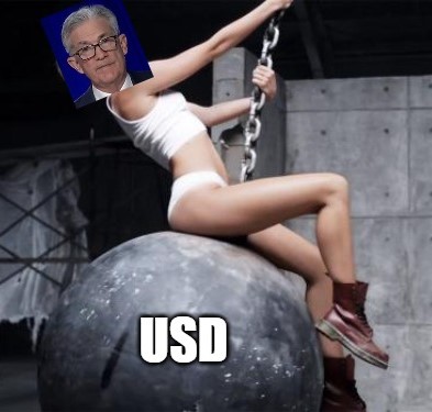Miley Cyrus 'Wrecking Ball' feat Jerome Powell. Meme by author