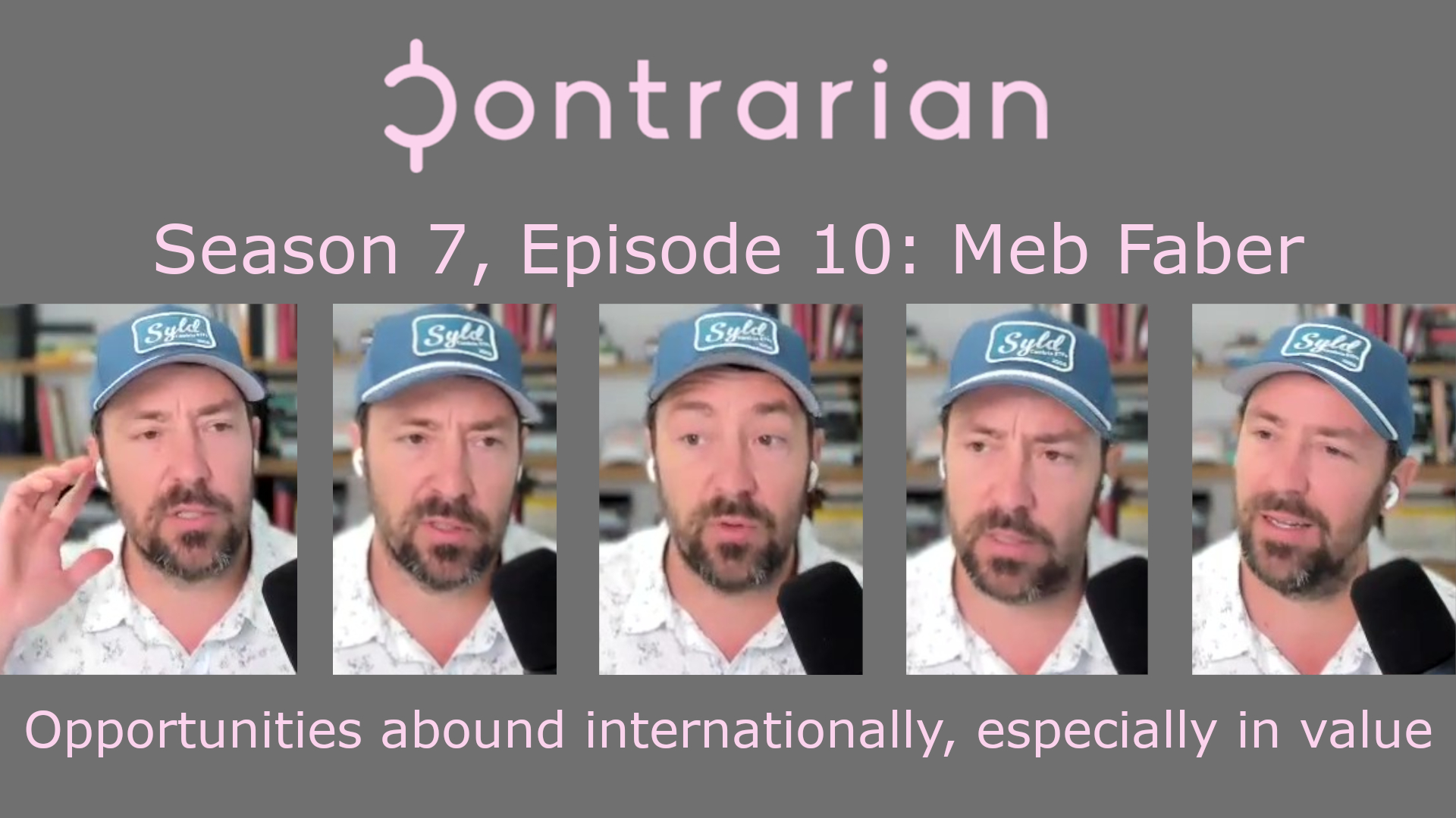 Podcast episode cover art featuring Meb Faber